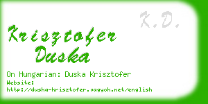 krisztofer duska business card